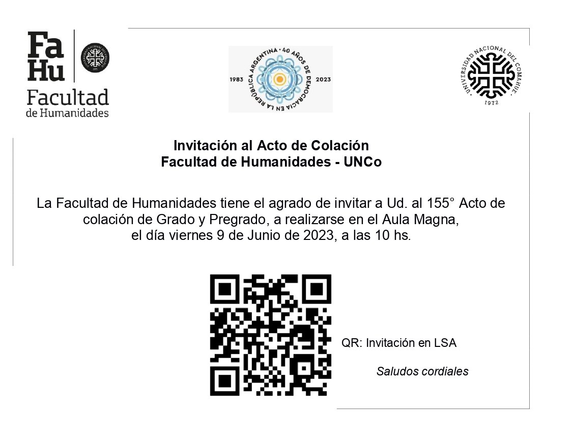 Invitaci N Acto De Colaci N De Grados Y Pregrados Fahu Facultad De